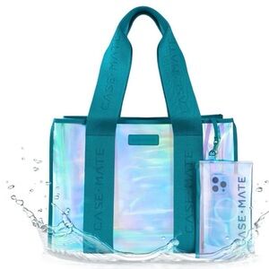 Case-Mate Holographic Teal Tote with Phone Case